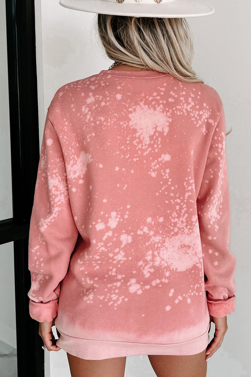 Bleached Pink Crew Neck Sweatshirt