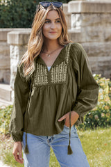 Blouse ample plissée à col -A WOMAN WE LOVE