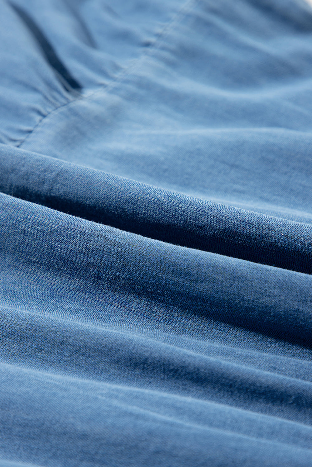 Abito Chambray a livello senza maniche blu