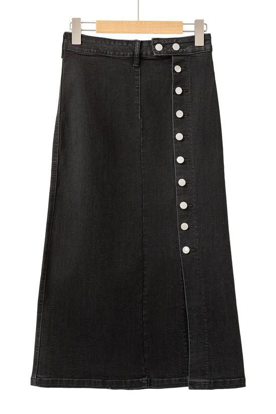 Black-up mid-length man's skirt *