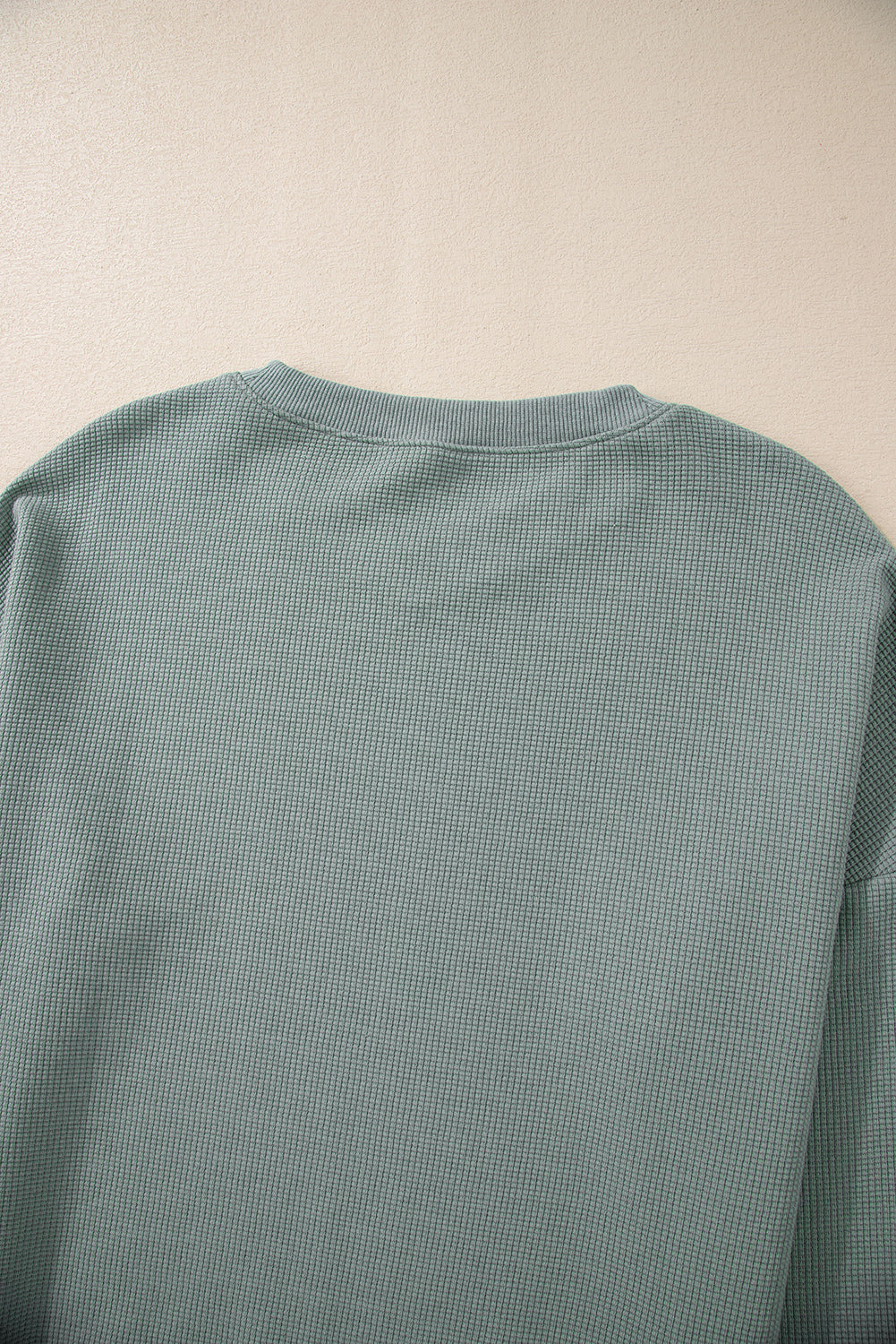 Chiaramente Aqua Waffle Knit Drop Calco a V.