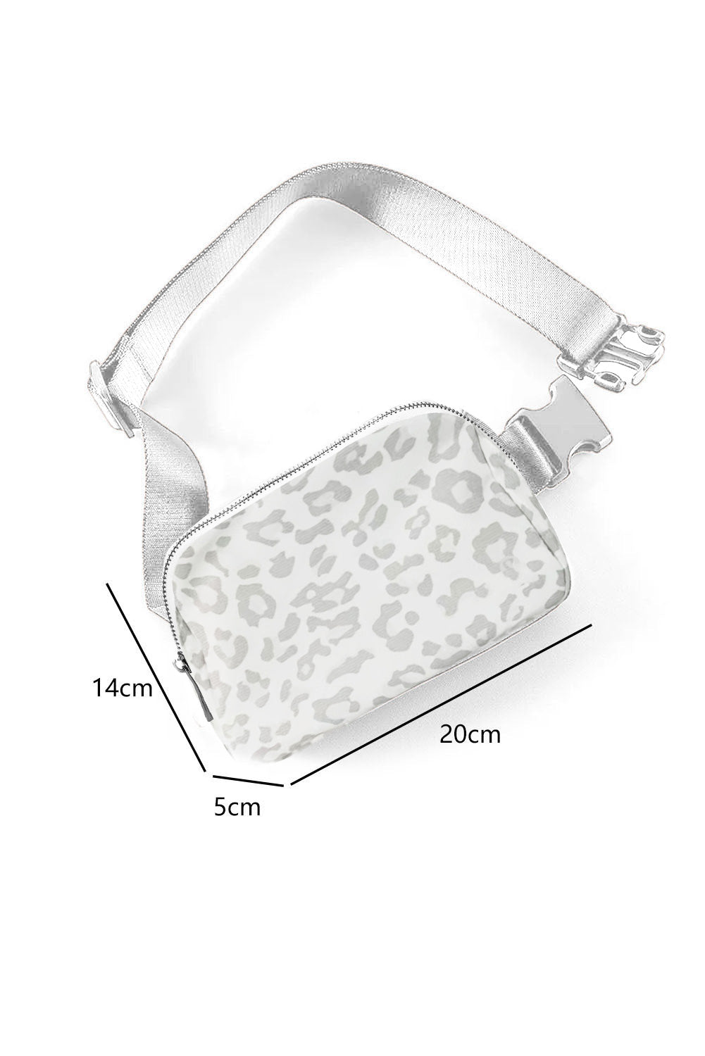 White leopard print breed breast bag 20*5*14 cm