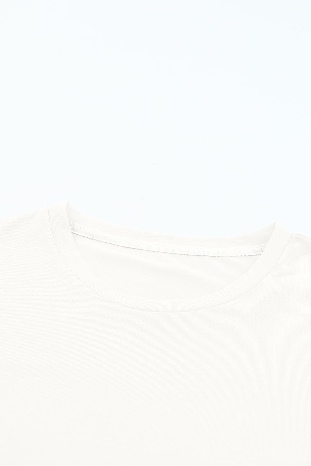 T-shirt à l'équipage à l'équipage blanc décontracté blanc