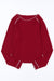 Long -sleeved textured high and bright red round neck *