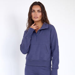 Navy blue with sleeve blue and climbing collar *