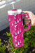 Thermos Cup estampado Árbol de Navidad Roja Rose Roja 40oz dibujos animados