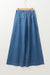 Twilight Blue Mineral Wash Wide Leg Jeans with Button Fly