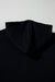 Black short sleeve hoodie with kangaroo pocket with half zip