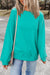 Aruba Blue Solid Crew Neck Drop Shoulder Sweatshirt