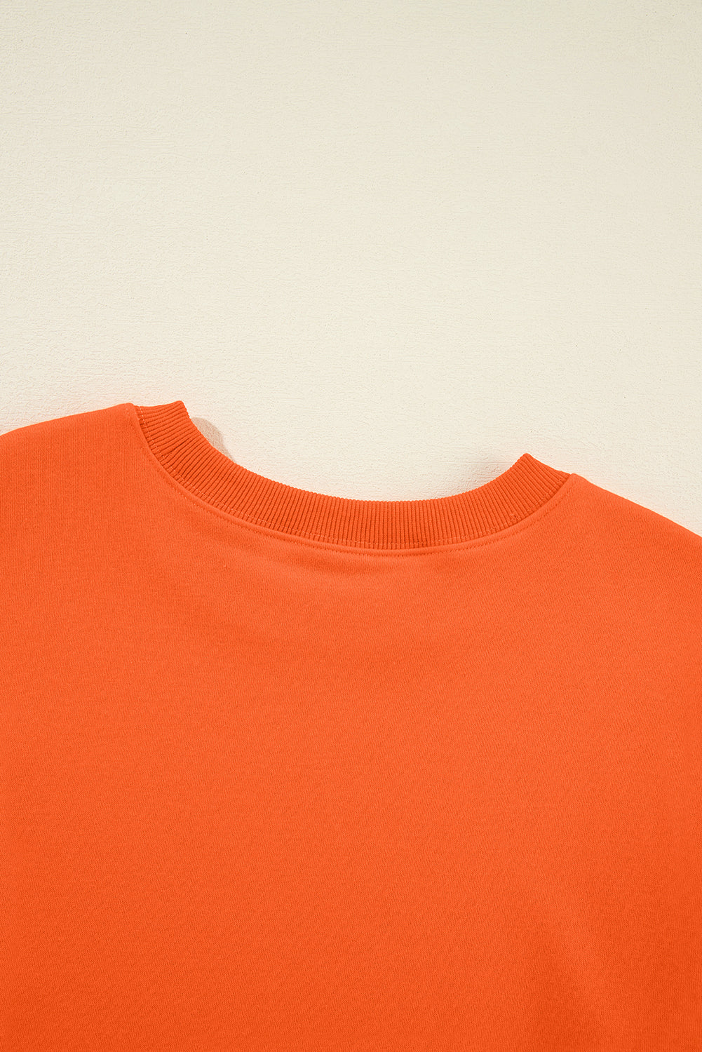 Sudadera clásica de naranja unida con cuello redondo
