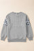 Gray sweatshirt with neck and patchwork quota leopard