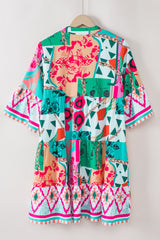 Mini-robe multicolore à imprimé abstrait *