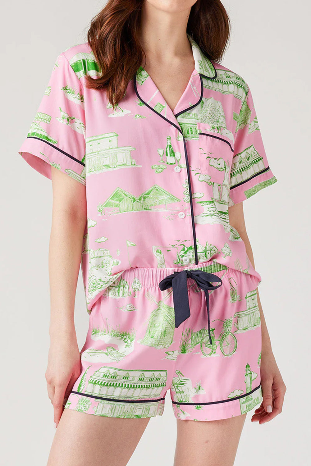 Ensemble de pyjama court 2 pièces rose *-A WOMAN WE LOVE