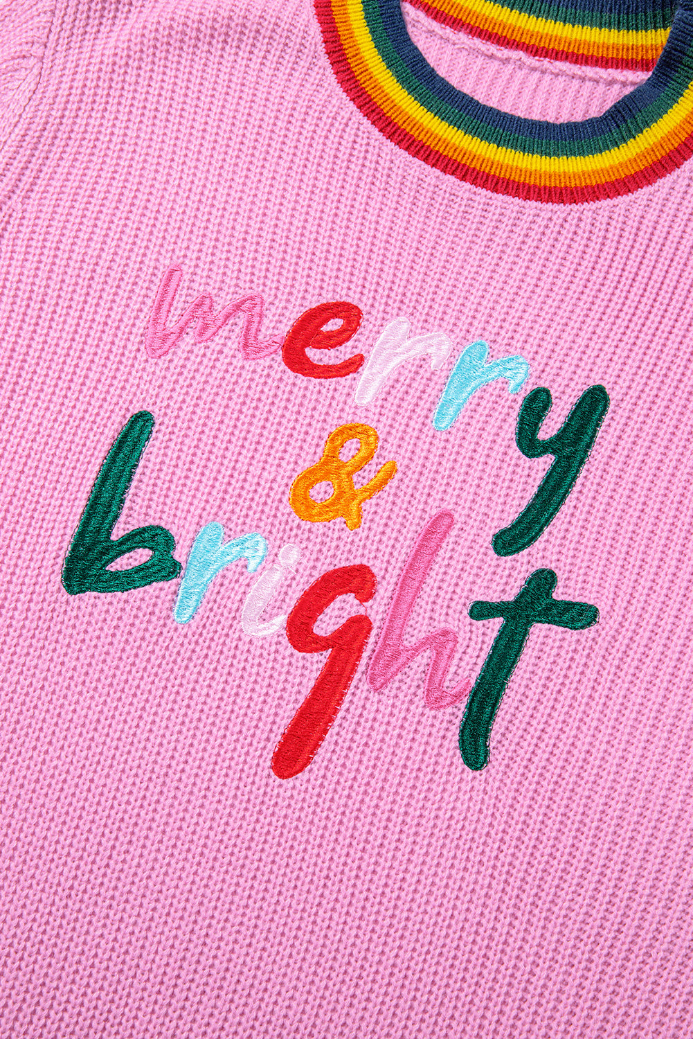 Bonbon Merry & Bright Bunt Stripes Trimmpullover