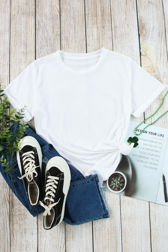 United white round neck t-shirt