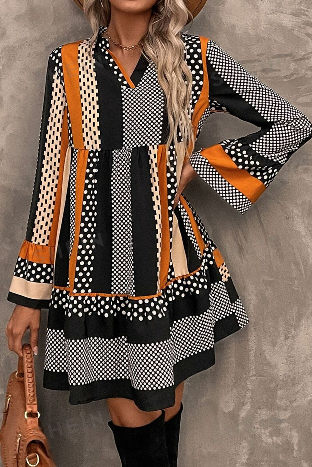 Robe à Imprimés Variés *
