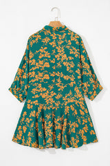 Robe courte fluide tunique à cordon de serrage *