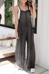 Dank overalls on a wide leg and effilossed *