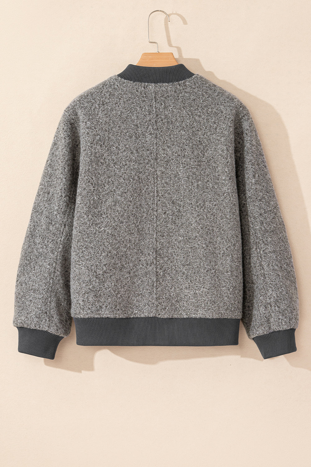 Veste à manches à poche floues gris moyen