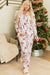 Long sleeve shirt set and white Christmas pattern pants