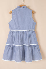 Robe Sans Manches Chic à Encolure Fendue *