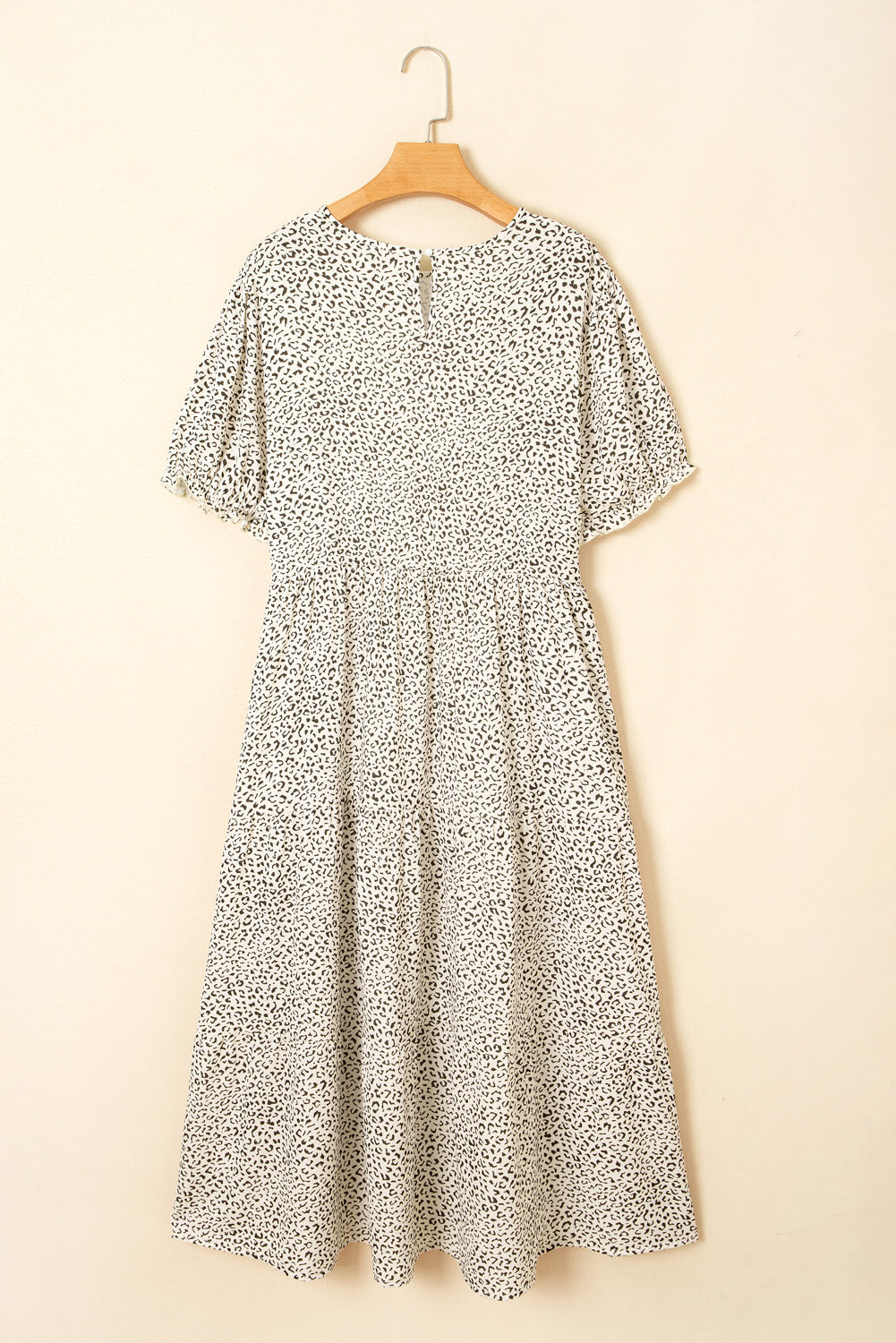 Robe évasée à manches courtes de grande taille *