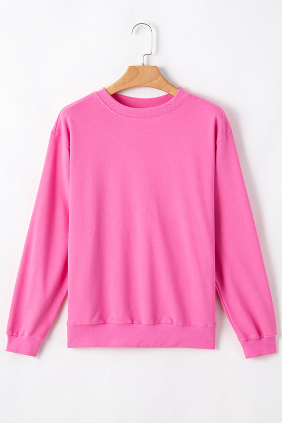 UNE Round neck sweatshirt and drooping shoulders