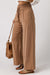 Large casual pants with elastic waist with brown tightening cord