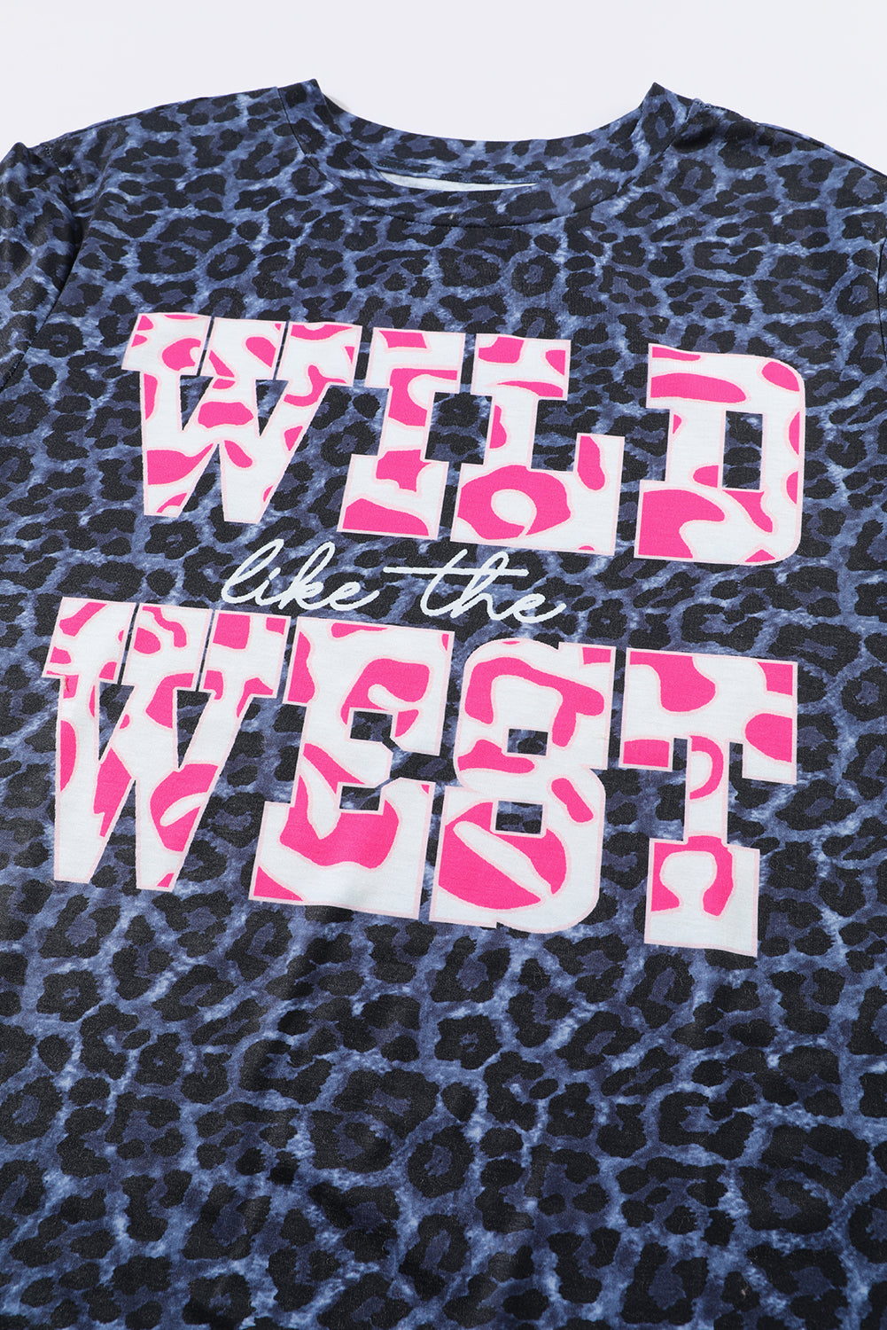 Black Wild Like the West Leopard Tee