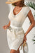 Robe de plage beige en tricot ouvert *