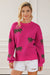 Red Rose Fierce Animal Pattern Casual Knitted Sweater