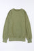 Oversize Green Oversize Sweatshirt with Drozing Shuttle and Ribbed Border