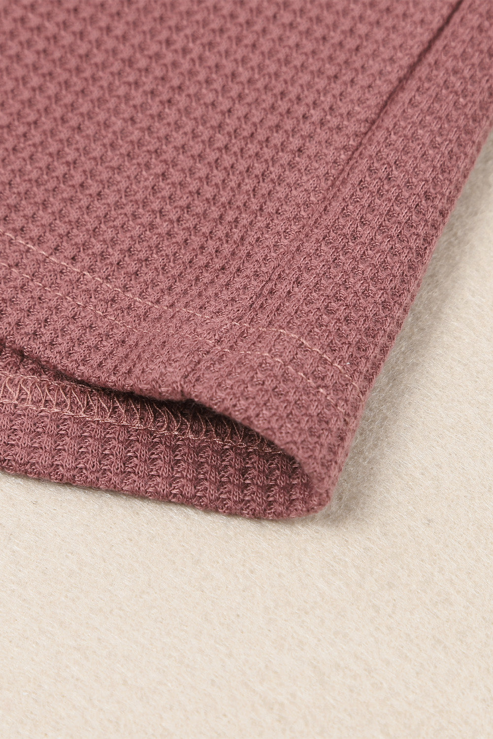 Square Neck Puffarmwaffel Strickdecke