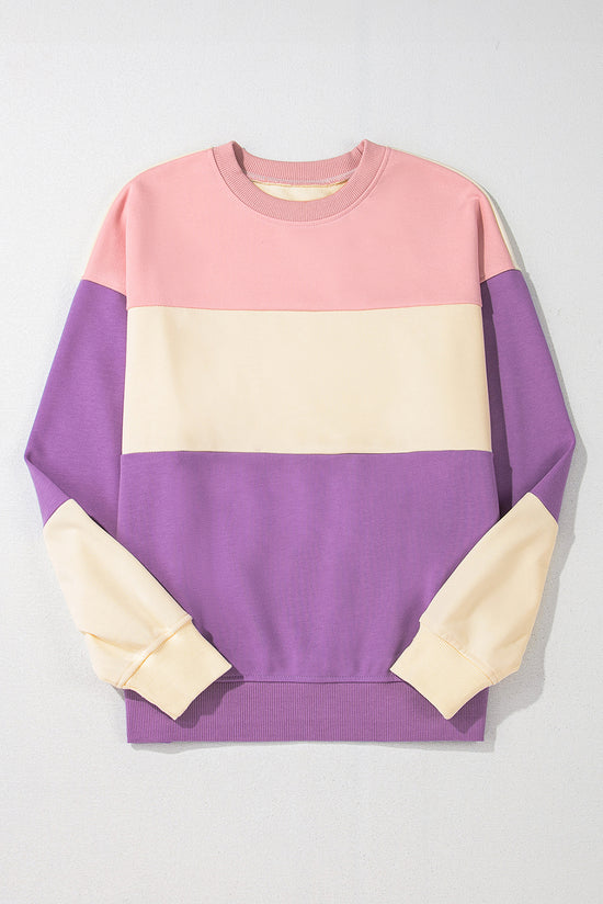 Patchwork drooping shoulder sweatshirt *