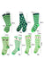 Calcetines de tubo verde oscuro con estampado de trébol de St Patricks