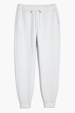 Ensemble deux pièces à capuche et pantalon de survêtement matelassé blanc