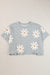 Marguerite Fleur Fleur Camiseta gris impresa