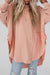 High and low oversized blouse with raw hem and crumpled sparse