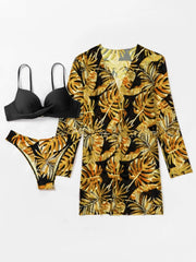 🌺 ÉCLAT TROPICAL Or – Le bikini sculptant qui sublime chaque courbe