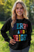 Merry And Bright Black Cable Knit Sweatshirt