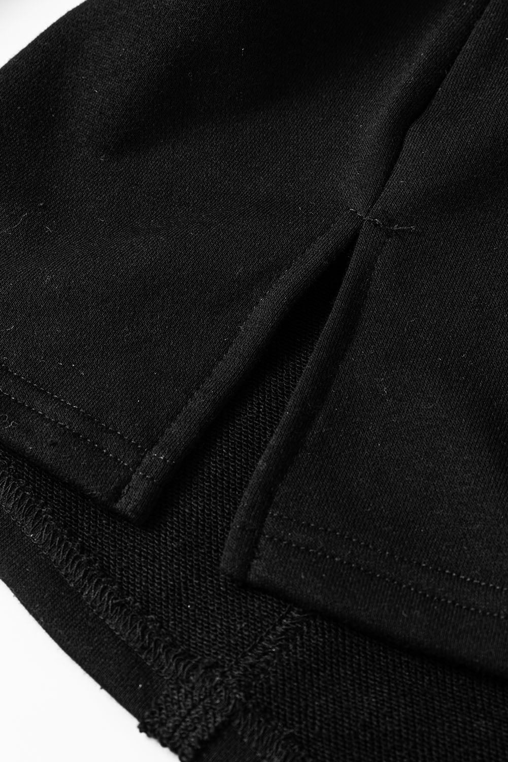 Sweat-shirt noir à rayures color block *