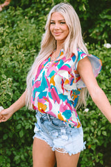 Blouse multicolore à flottantes-A WOMAN WE LOVE