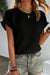 Black blouse with short sleeves *