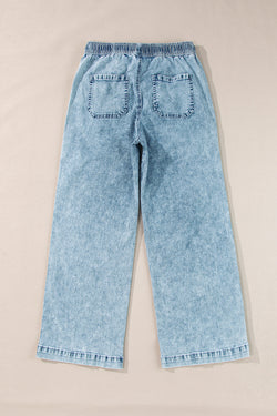 Myosotis Pants in large right denim with mineral washing cord