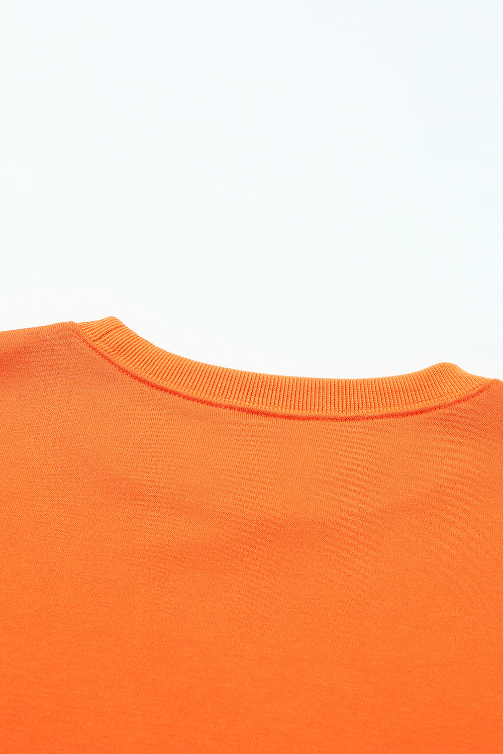 Orangefarbenes Crew Neck Pullover Sweatshirt