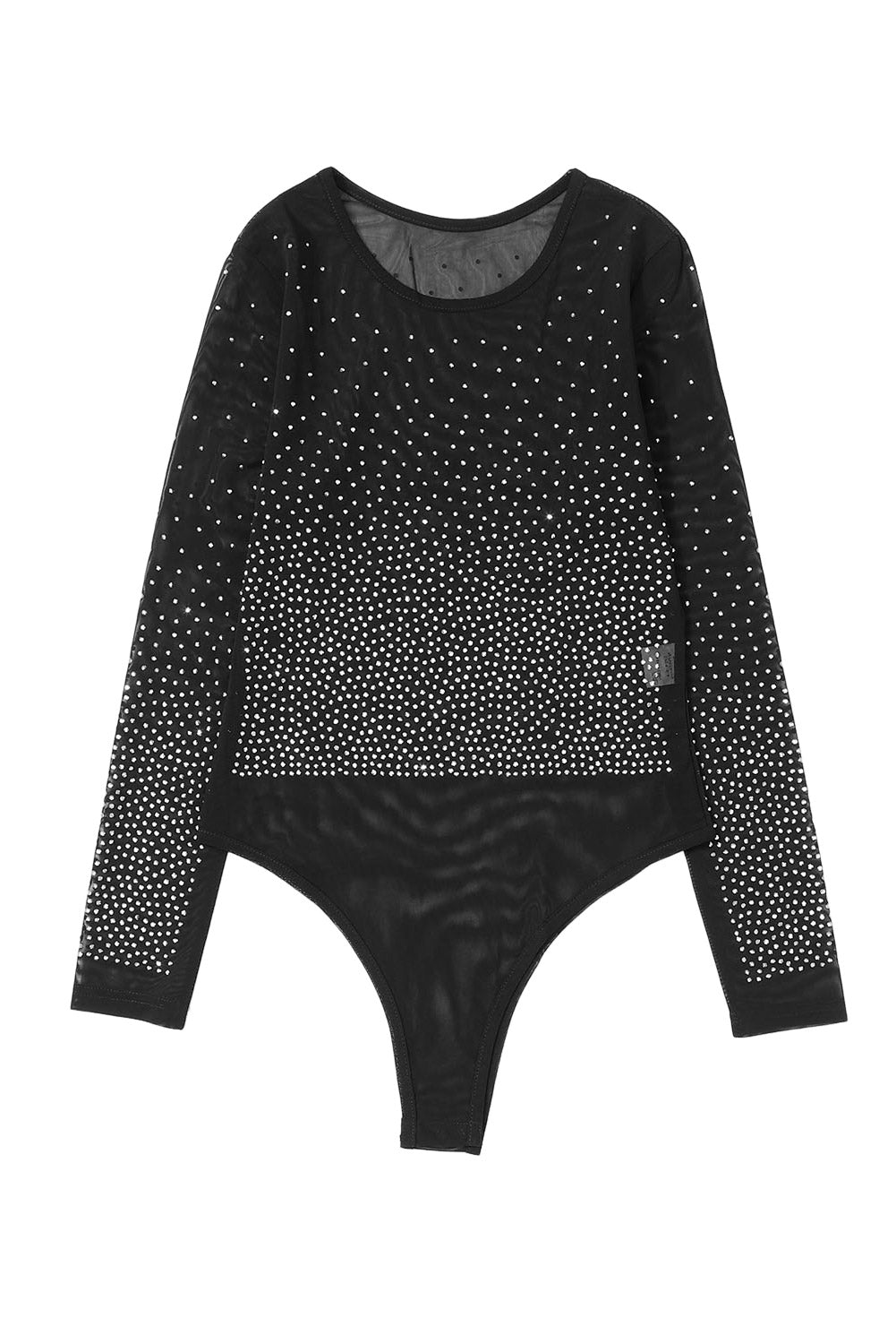 Bodysuit de la manga de malla de mesh negra de diablo de diablo