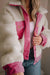 Multicolor Sherpa Corduroy Button-Down Cropped Jacket