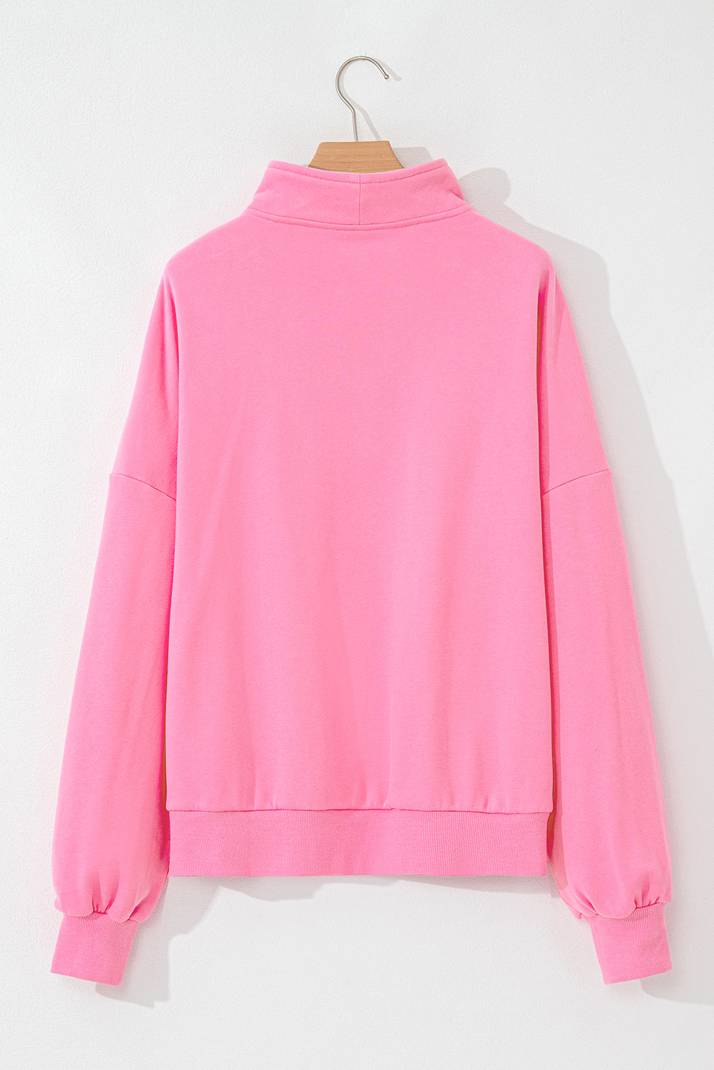 Bonbon high neck zip-up sweatshirt with kangaroo pocket