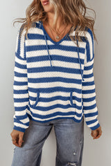 Hooding sweater with tightening cord *