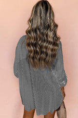 Chemise longue noire avec poches et manches retroussées *-A WOMAN WE LOVE